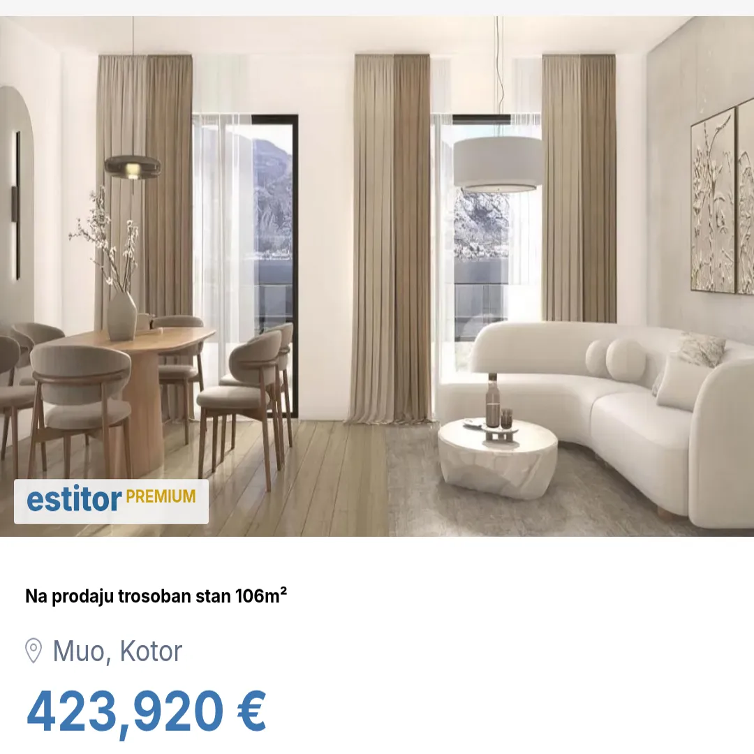 Sale, three bedroom apartment, 106m², Muo, Kotor