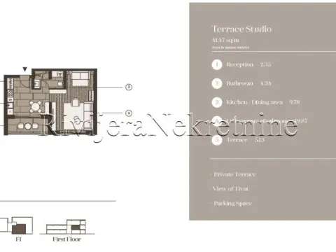 Sale, apartment, 41m², Tivat, Crna Gora - image 4