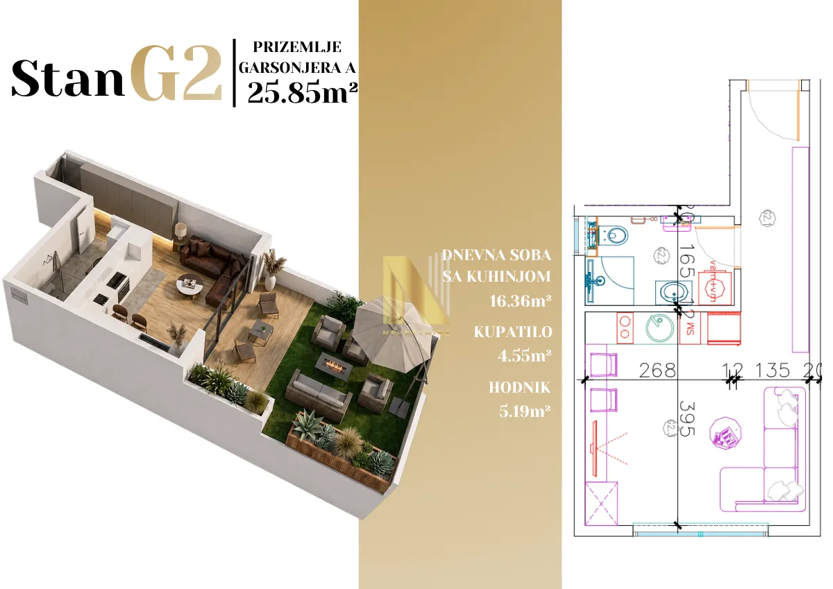 Prodaja, garsonjera, 26m², Adice, Novi Sad Sve Podlokacije