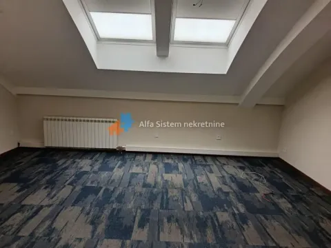 Empty attic room with skylights and carpeted flooring. - image 24