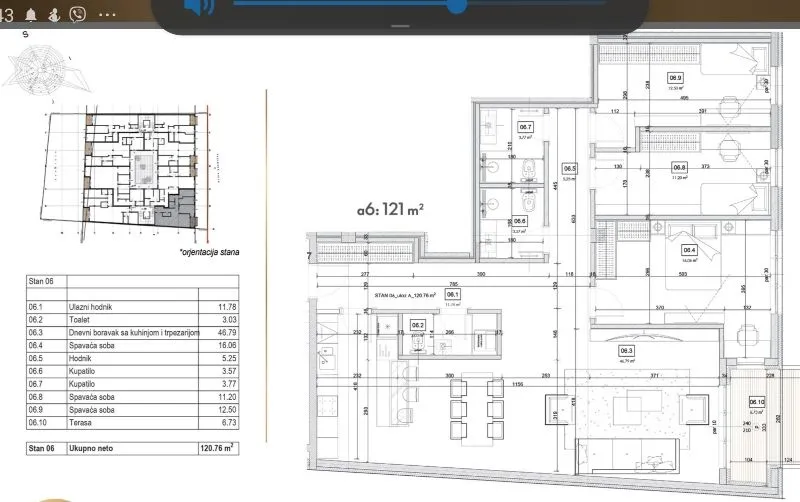 Prodaja, četvorosoban stan, 122m², Vračar Centar, Vračar Sve Podlokacije