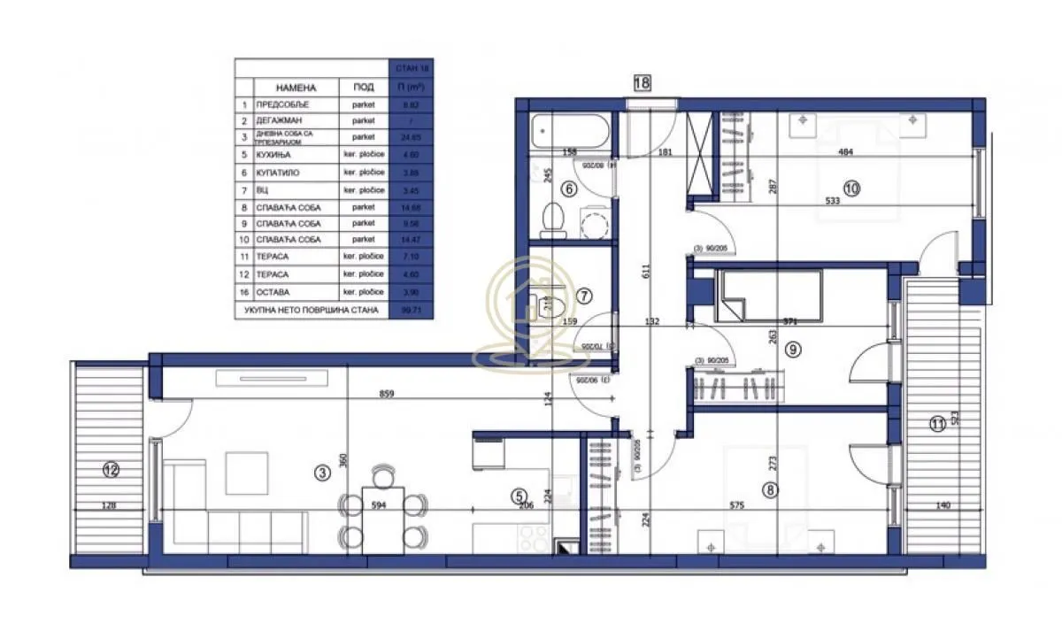 Prodaja, četvorosoban stan, 99m², Medijana, Niš