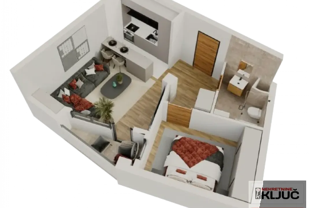 Prodaja, dvosoban stan, 42m², Salajka, Novi Sad Sve Podlokacije