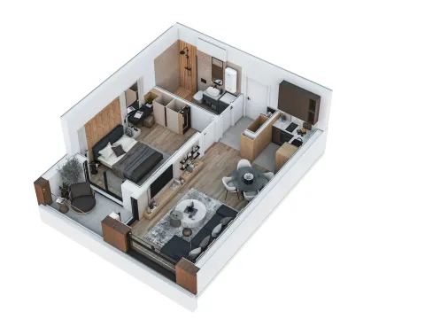 Sale, one bedroom apartment, 47m², Ilino, Bar - image 15