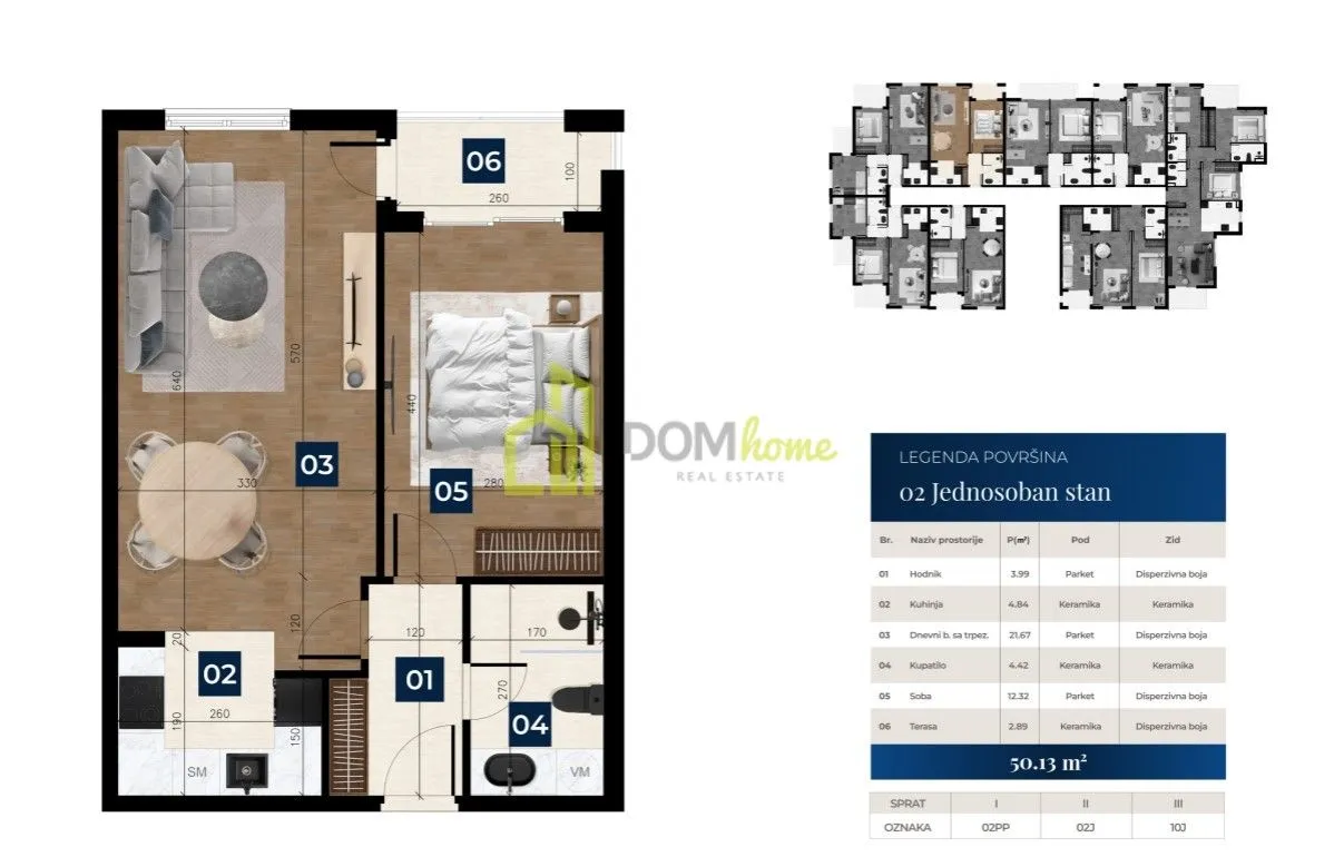Prodaja, jednosoban stan, 50m², Zabjelo, Podgorica