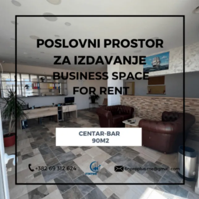 Rent, office space, 90m², Centar, Bar