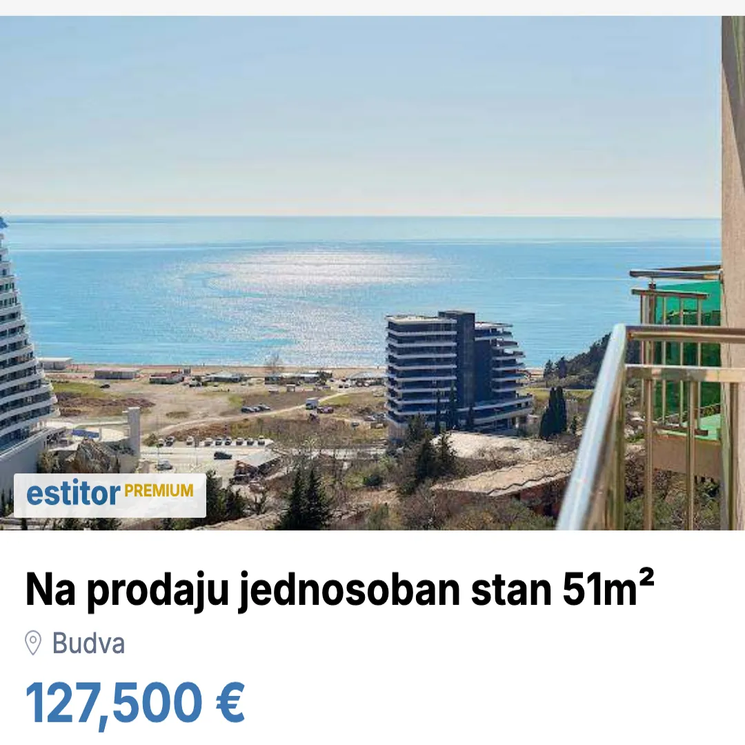 Sale, one bedroom apartment, 51m², Budva, Crna Gora