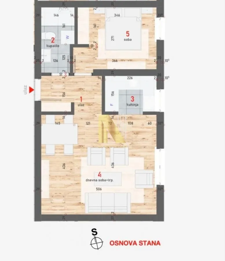 Prodaja, dvosoban stan, 43m², Centar, Novi Sad
