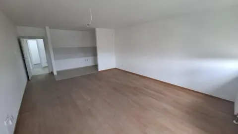 Prazna soba sa drvenim podom i belim zidovima. - image 3