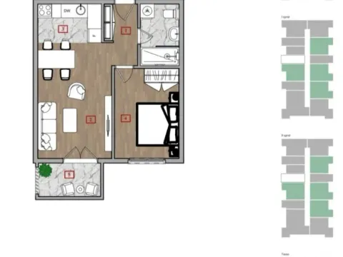 Prodaja, jednosoban stan, 43m², Zabjelo, Podgorica - image 1