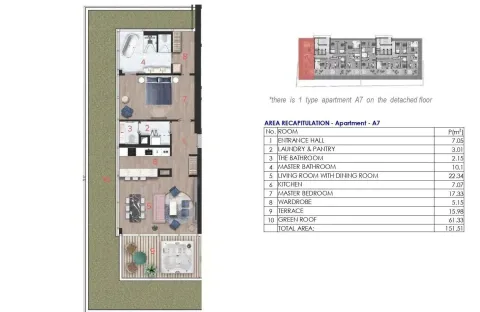 Plan stana sa tabelom površina prostorija. - image 7