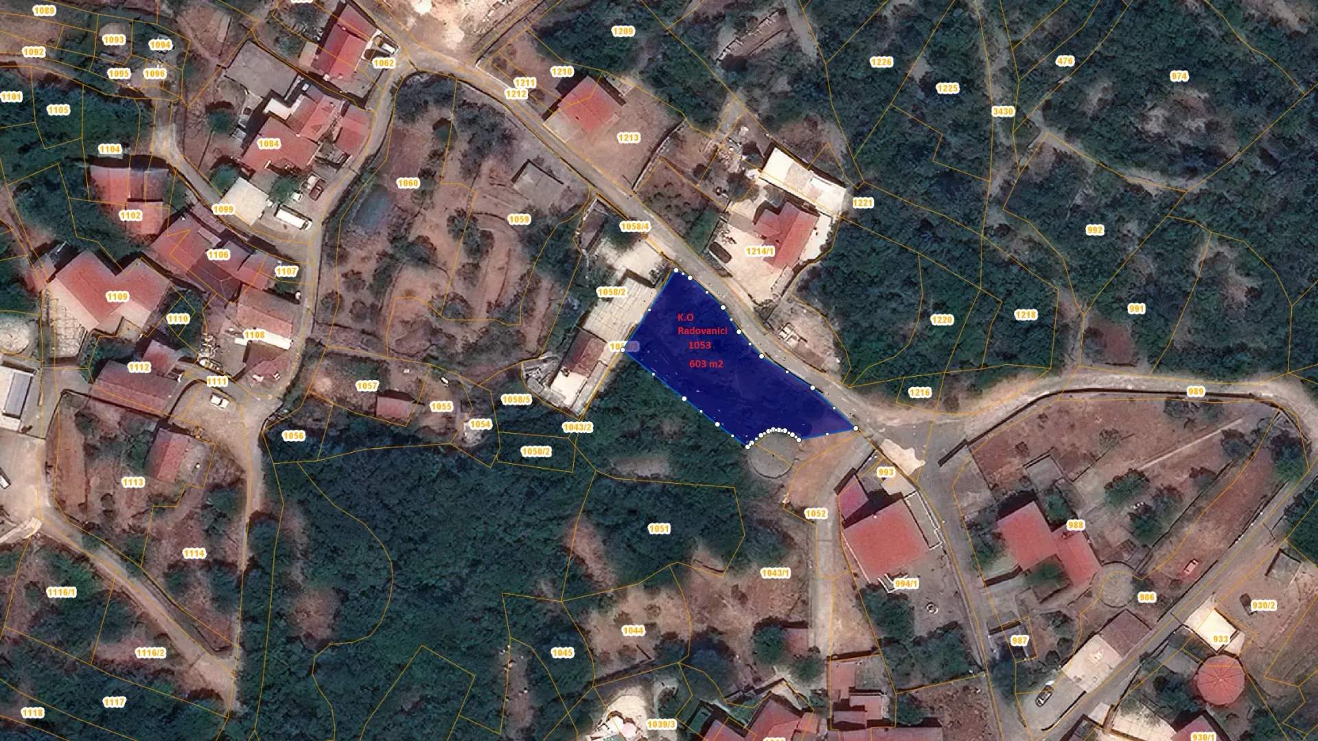 Prodaja, plac, 603m², Radovanići, Herceg Novi