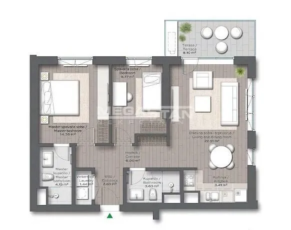 Prodaja, trosoban stan, 76m², Savski Venac, Beograd