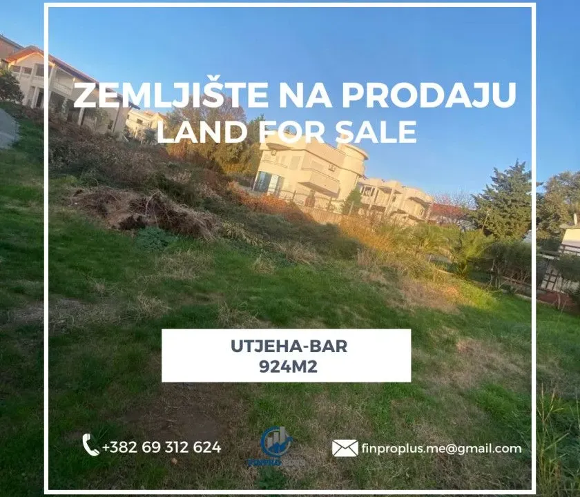 Sale, land lot, 924m², Utjeha, Bar
