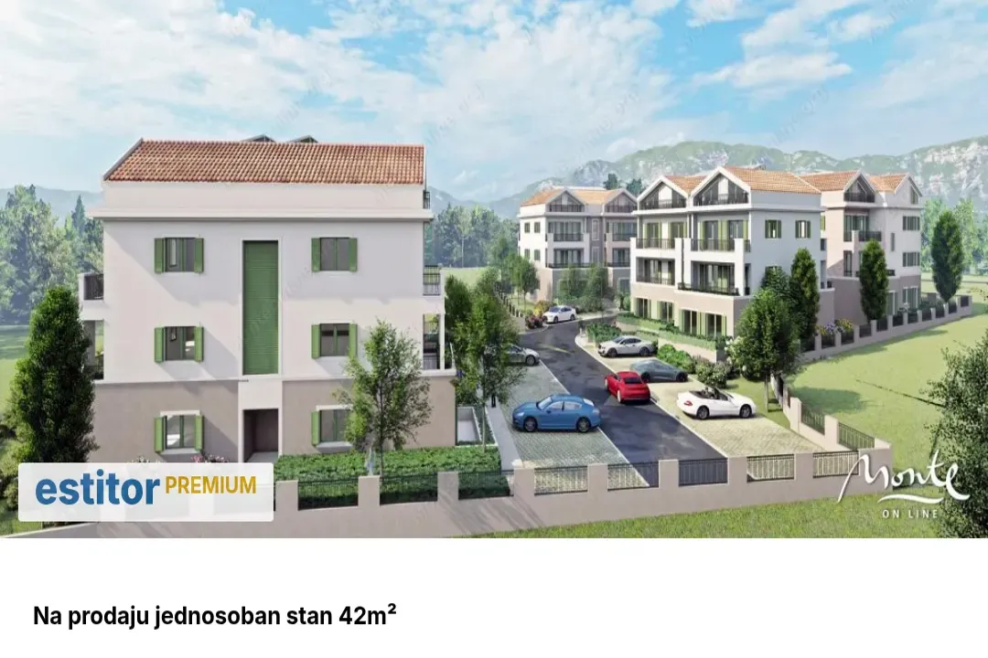 Prodaja, jednosoban stan, 42m², Tivat, Crna Gora