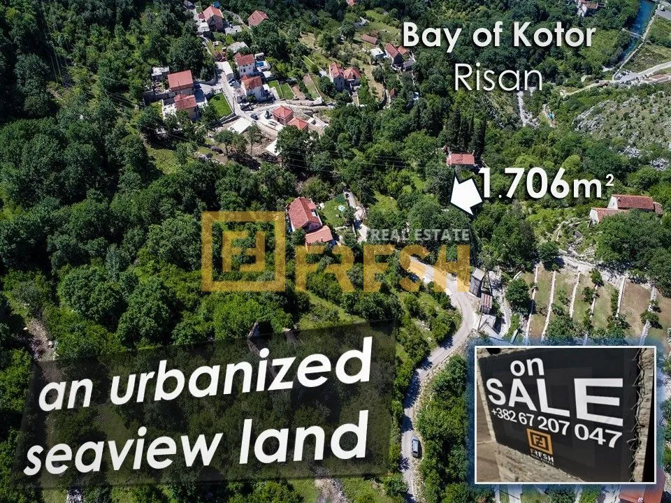 Prodaja, plac, 1706m², Kotor, Crna Gora