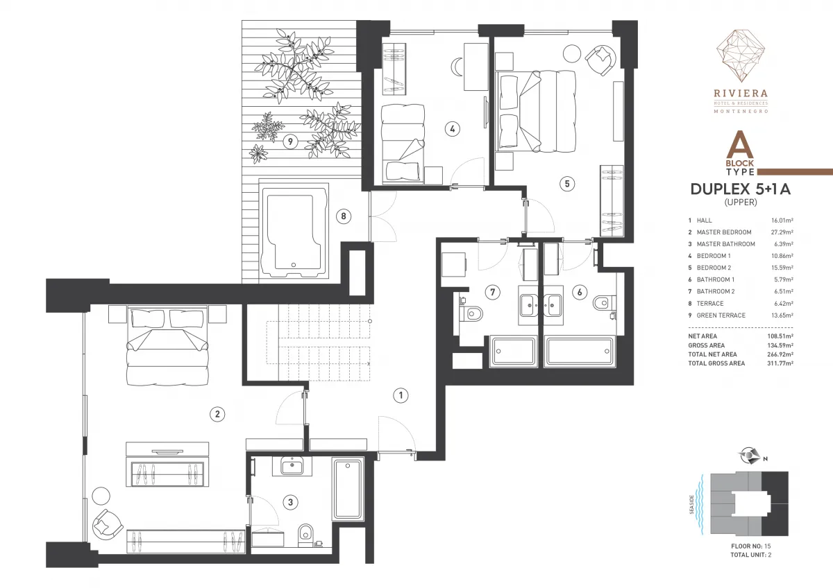 Sale, apartment, 266m², Budva, Crna Gora