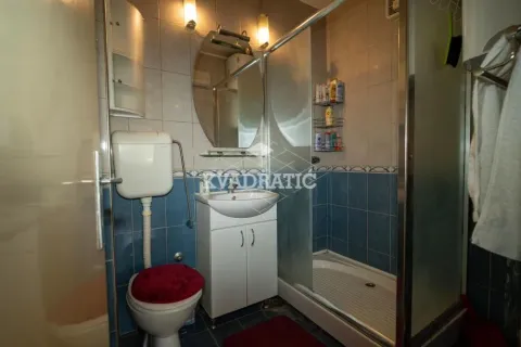 Kupatilo opremljeno toaletom, umivaonikom, ogledalom i tuš kabinom. - image 14