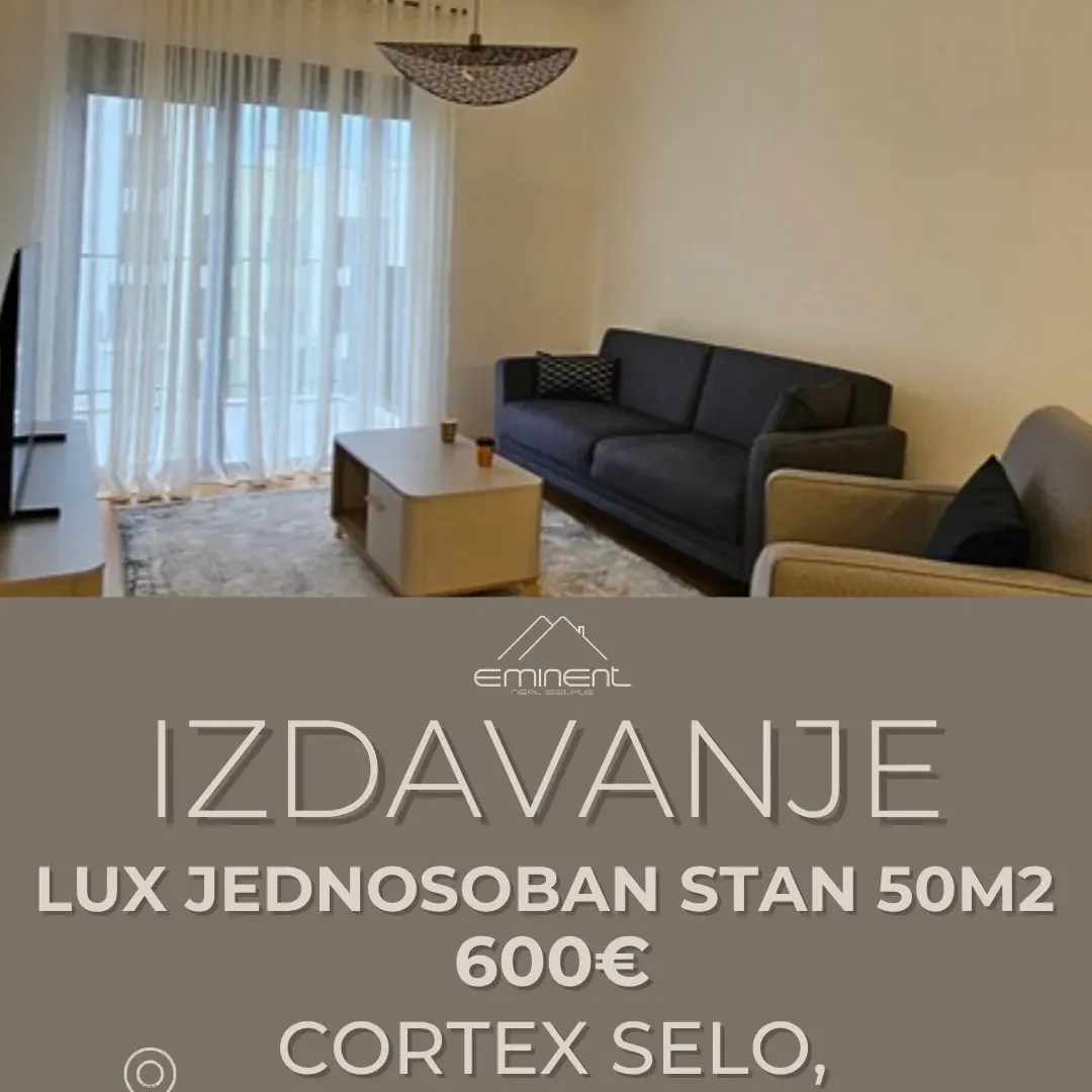Rent, one bedroom apartment, 50m², Zabjelo, Podgorica