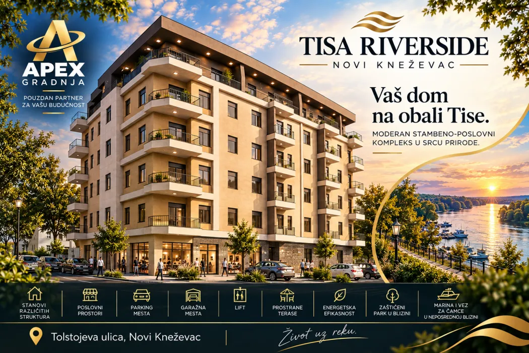 Sale, two bedroom apartment, 51m², Novi Kneževac, Srbija