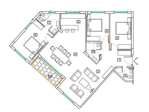 Sale, apartment, 66m², Bečići, Budva - image 6