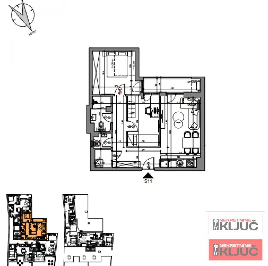Prodaja, dvosoban stan, 62m², Centar, Novi Sad