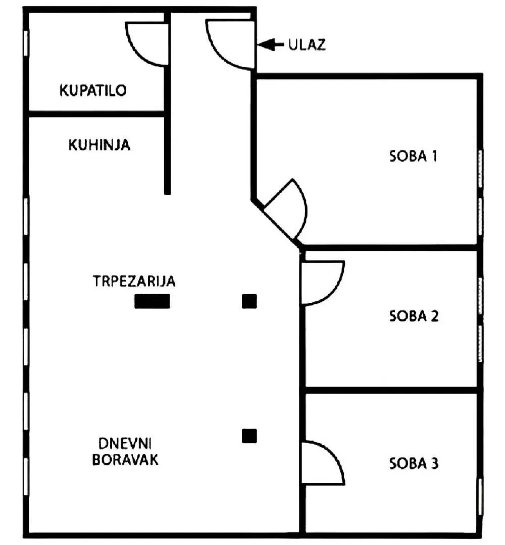 Sale, three bedroom apartment, 64m², Karaburma, Palilula Sve Podlokacije