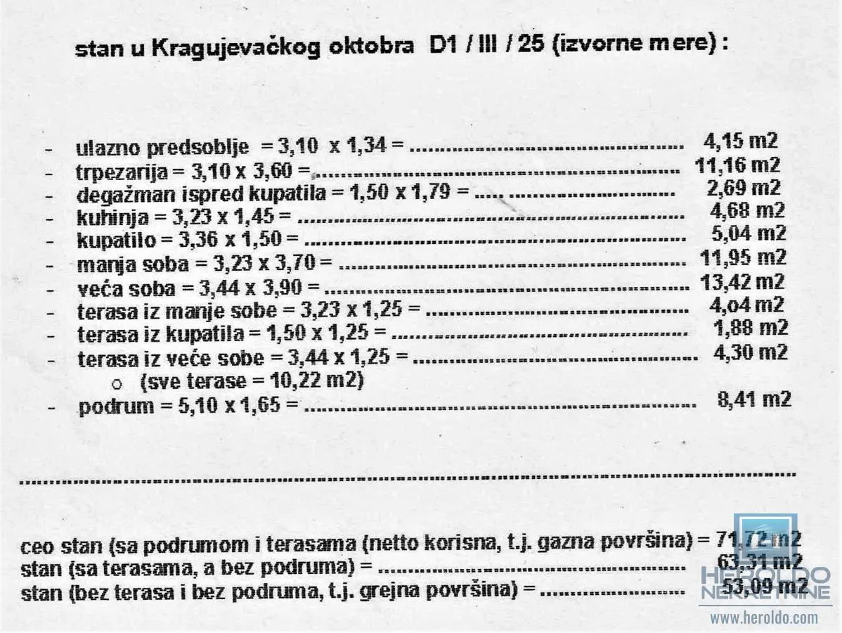 Prodaja, dvosoban stan, 50m², Tabane, Jagodina