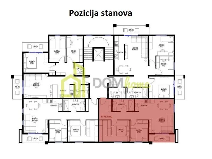 Sale, two bedroom apartment, 68m², Gorica C, Podgorica