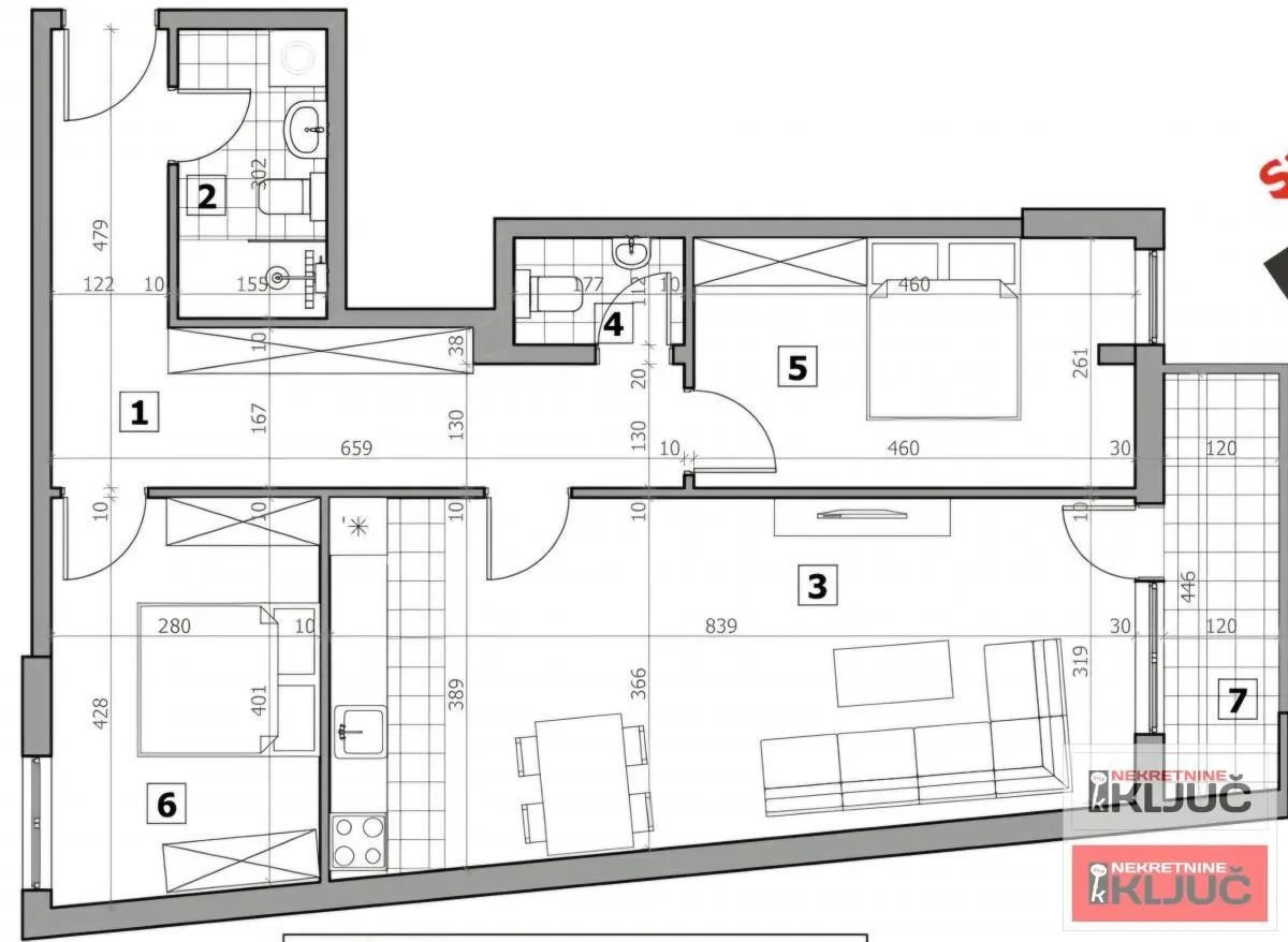 Prodaja, trosoban stan, 80m², Sremska Kamenica, Petrovaradin