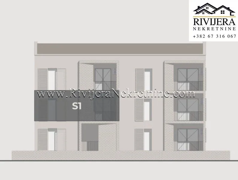 Sale, one bedroom apartment, 51m², Tivat, Crna Gora