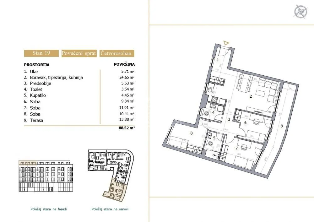 Prodaja, četvorosoban stan, 89m², Bežanijska Kosa 3, Bežanijska Kosa Sve Podlokacije