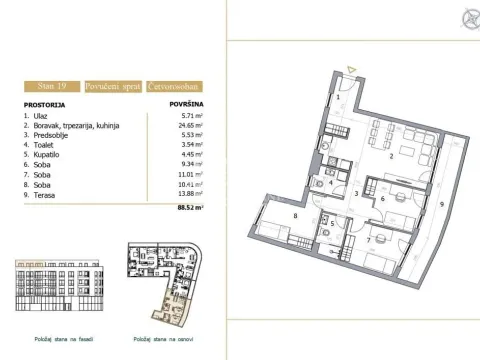 Prodaja, četvorosoban stan, 89m², Bežanijska Kosa 3, Bežanijska Kosa Sve Podlokacije - image 3
