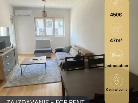 Izdavanje, jednosoban stan, 47m², Central Point, Podgorica - image 1