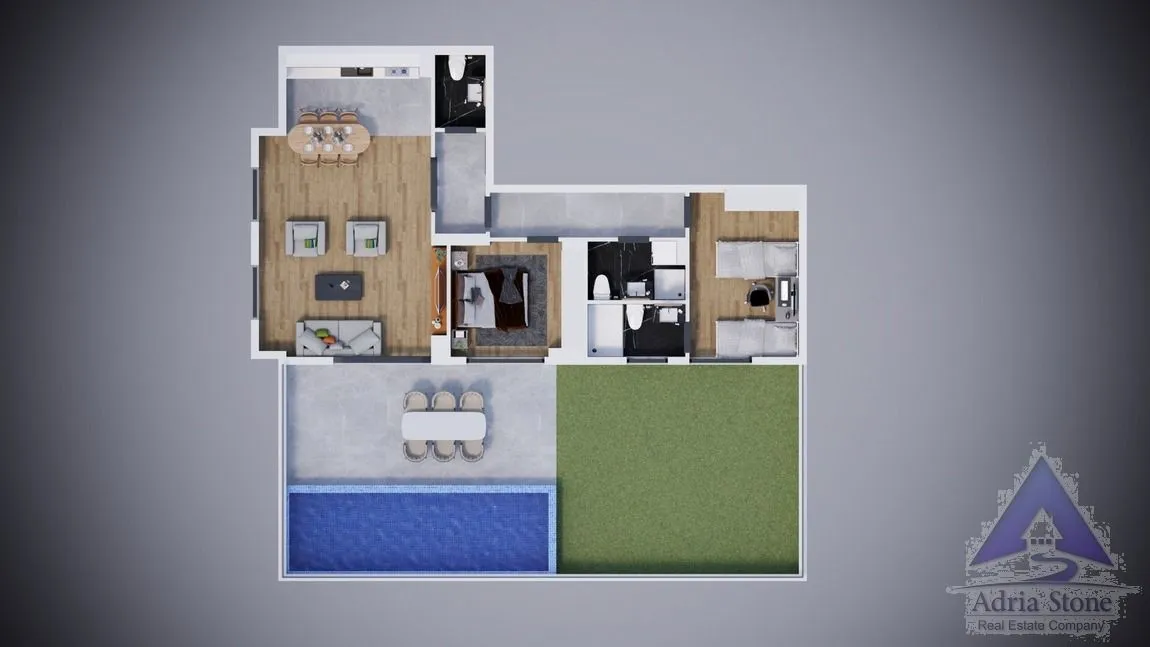 Sale, two bedroom apartment, 90m², Podkošljun, Budva