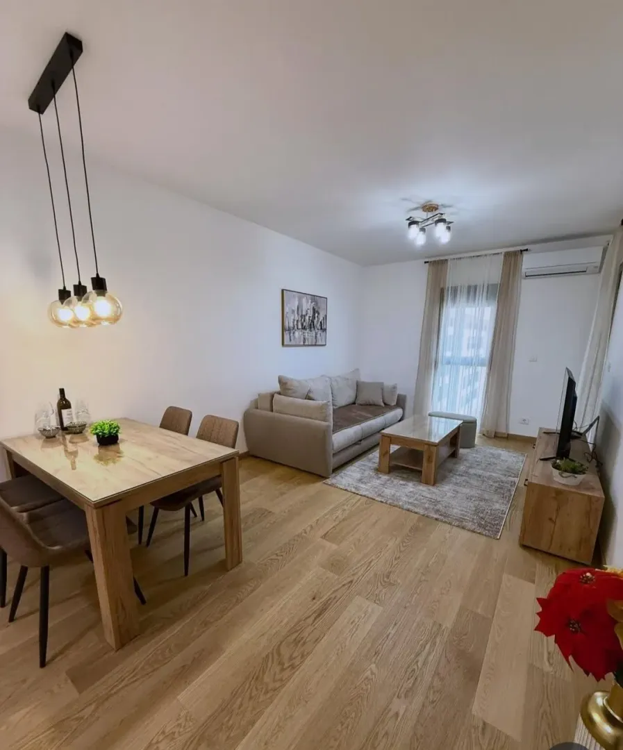 Spacious living room with a dining area and modern furniture.