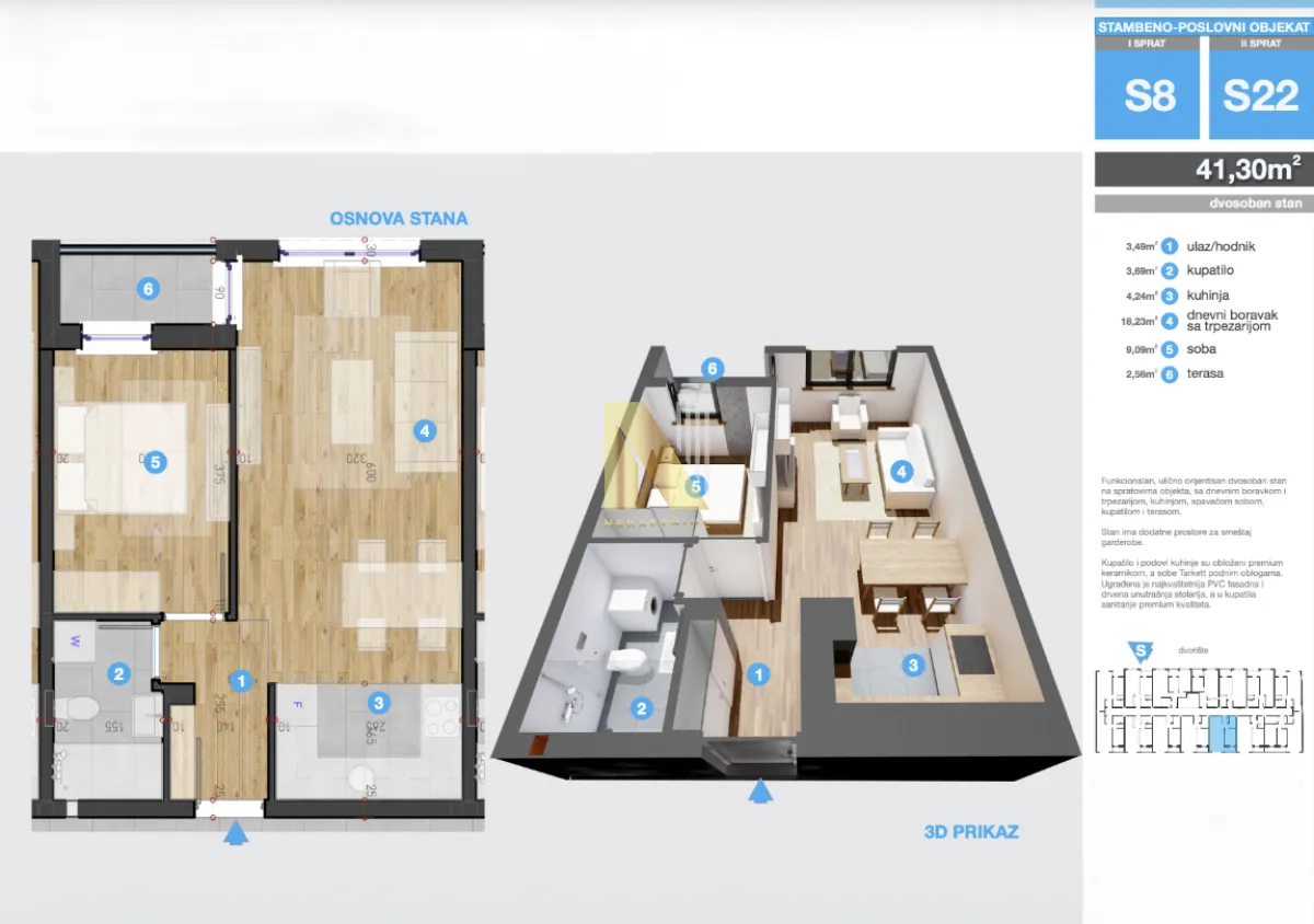 Prodaja, jednosoban stan, 41m², Telep, Novi Sad Sve Podlokacije