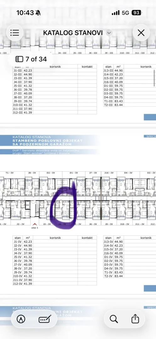 Prodaja, jednosoban stan, 38m², Stari Aerodrom, Podgorica