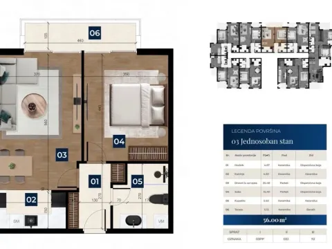 Sale, one bedroom apartment, 56m², Zabjelo, Podgorica - image 8