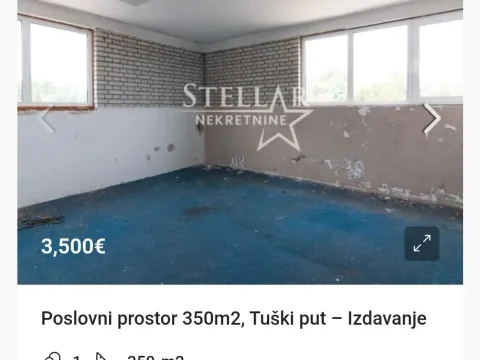 Izdavanje, poslovni prostor, 350m², Tuški Put, Podgorica - image 1