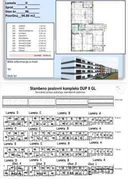 Arhitektonski nacrt i shematski prikaz rasporeda stambenih jedinica u zgradi. - image 16