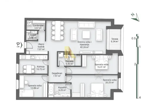 Sale, four bedroom apartment, 140m², Savski Venac, Beograd - image 11