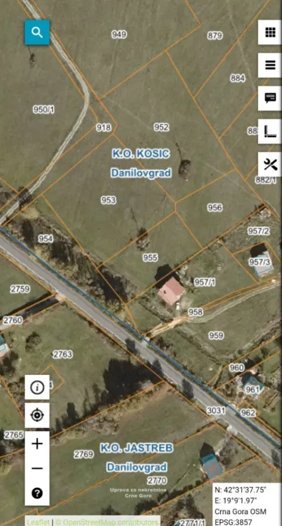 Prodaja, plac, 5398m², Kosić, Danilovgrad