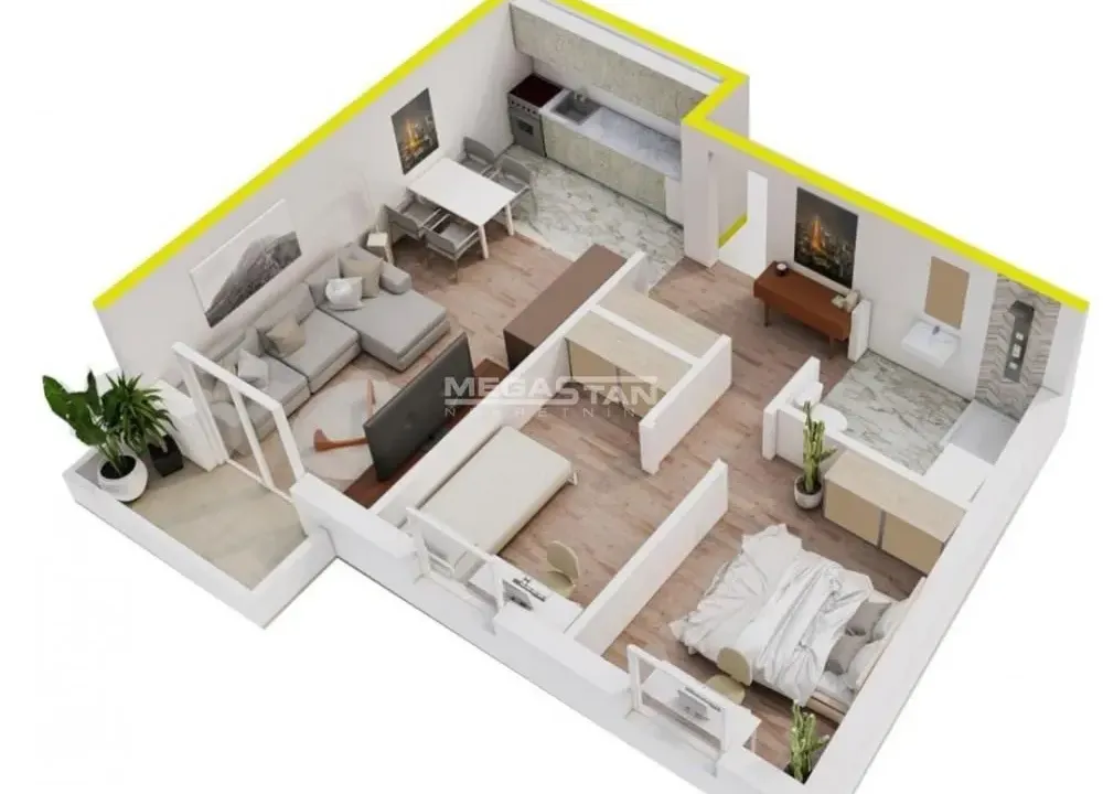 Sale, three bedroom apartment, 58m², Pančevo, Srbija