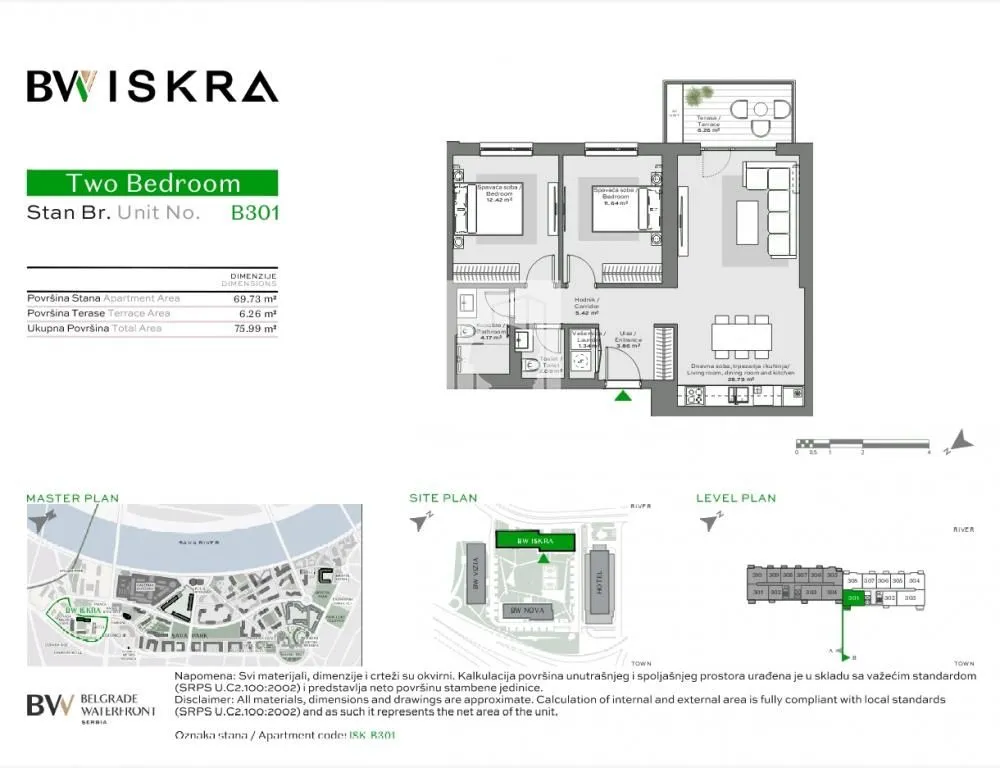 Prodaja, trosoban stan, 77m², Savski Venac, Beograd
