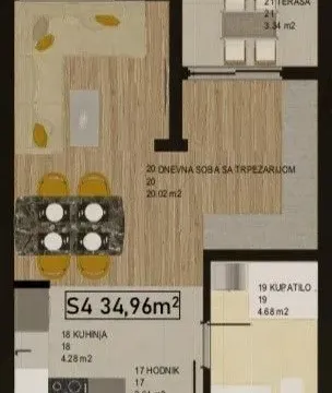 Prodaja, garsonjera, 35m², Bar, Crna Gora