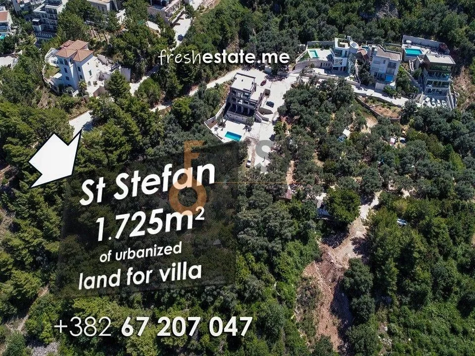 Prodaja, plac, 1725m², Budva, Crna Gora
