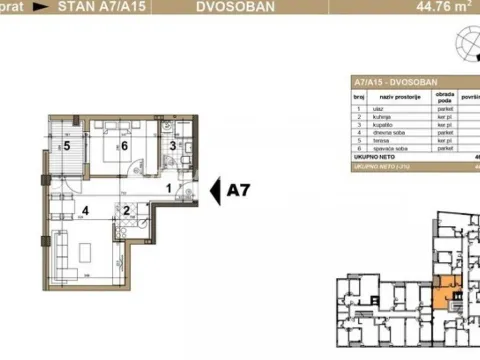 Prodaja, dvosoban stan, 45m2, Podbara, Novi Sad, Novi Sad Prodaja, dvosoban stan, 45m2, Podbara, Novi Sad, Novi Sad