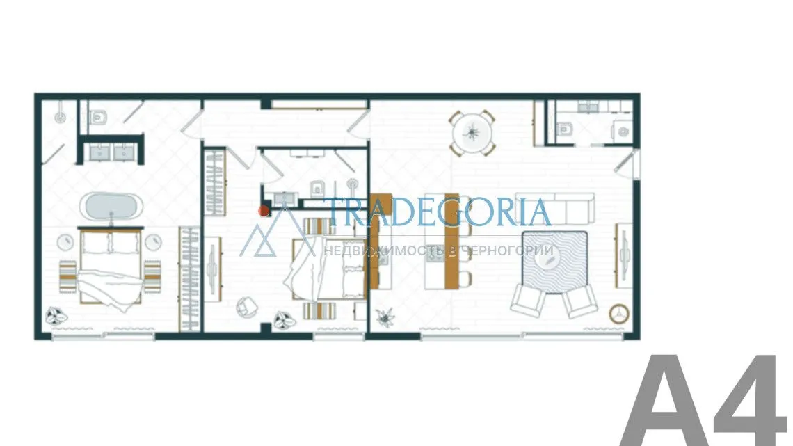 Prodaja, jednosoban stan, 99m², Krašići, Tivat