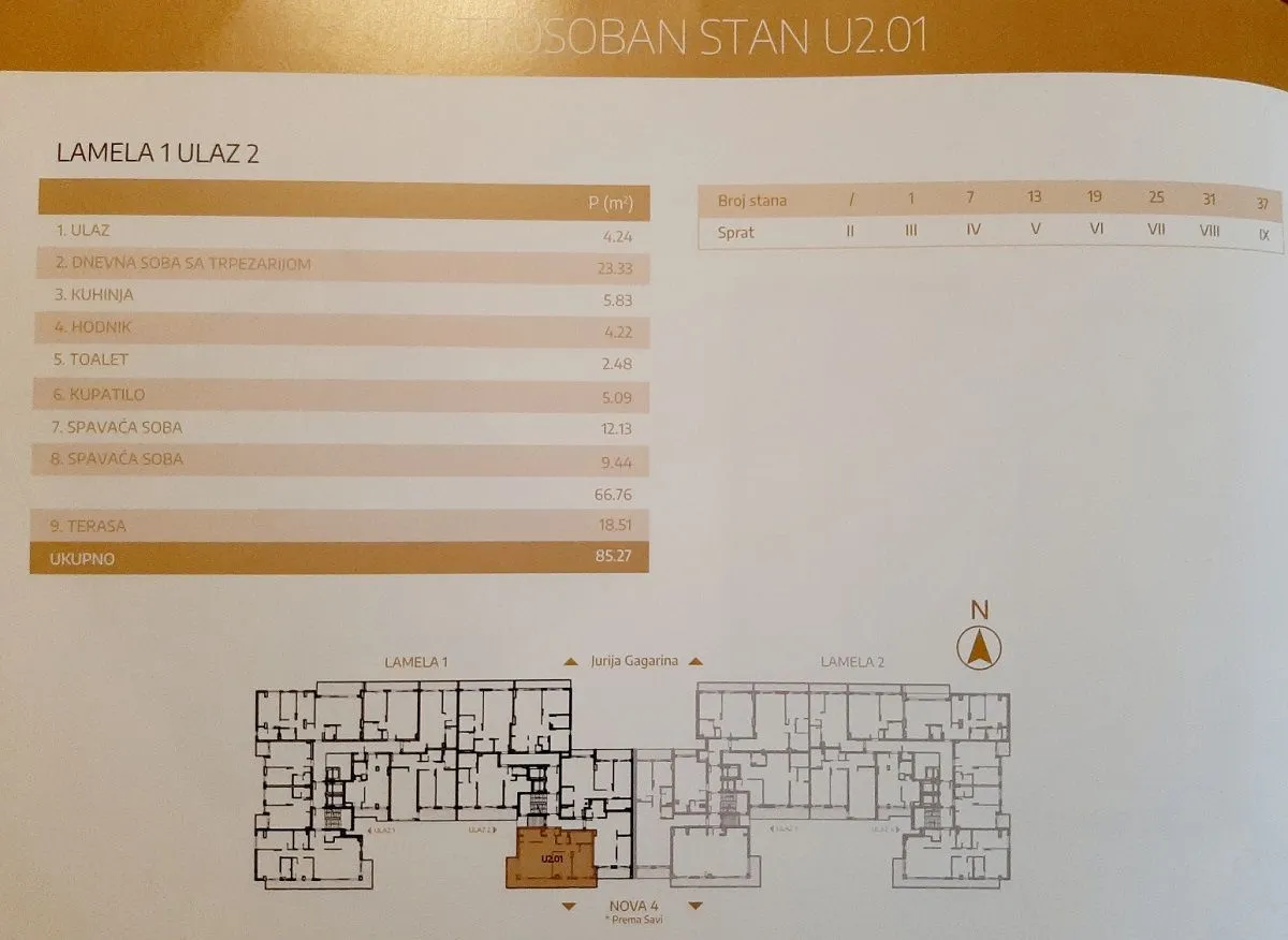 Sale, three bedroom apartment, 85m², Novi Beograd Blok 25, Novi Beograd Sve Podlokacije